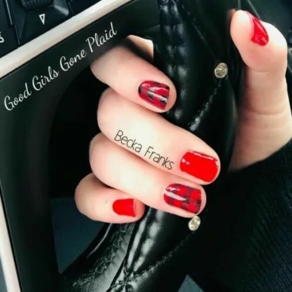 *Retired* Color Street: Good Girls Gone Plaid | Red Black Buffalo Check Fall - Picture 7 of 10